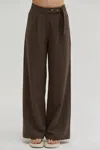 Crescent Shayne Trouser In Cacao In Multi