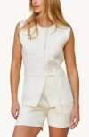 Crescent Sleeveless Knit Jacket