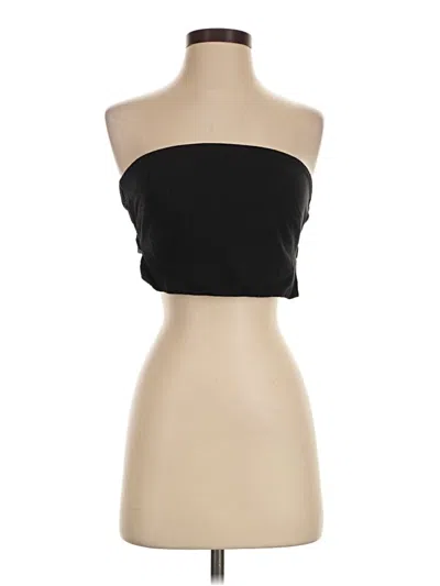 Pre-owned Crescent Sleeveless Top Black Strapless Neckline Tops