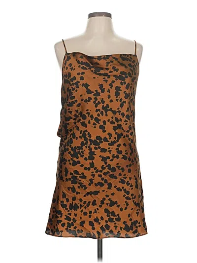 Pre-owned Crescent Sleeveless Top Brown Strapless Neckline Tops