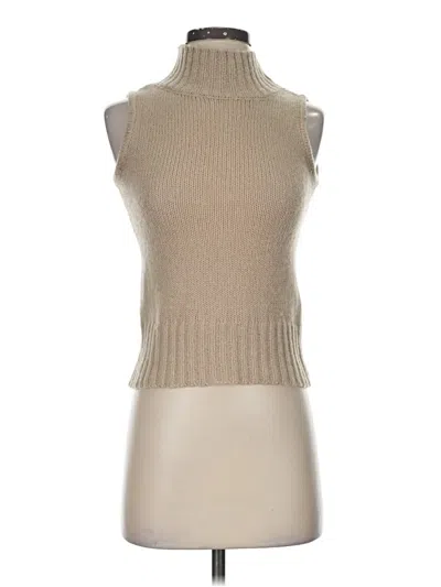 Crescent Sleeveless Top Tan Turtleneck Tops