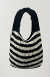 Crescent Striped Weave Bag In Multi