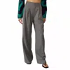 Crescent Suki Straight-leg Pleated Trouser In Cool Grey