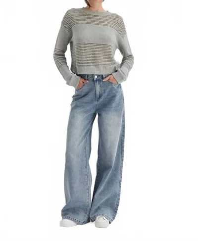 Crescent Sydney Wide Leg Denim In Blue