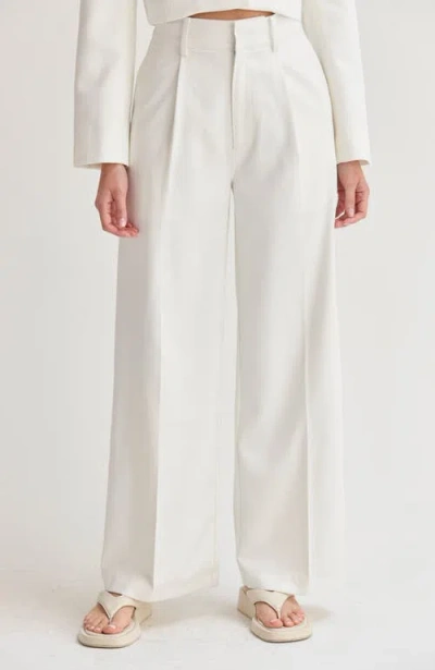 Crescent Tailored Wide Leg Trousers In White