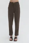 Crescent Taylor Seam Detailed Pants In Brown In Brown