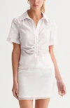 Crescent Tencel Blend Button Up Top In White