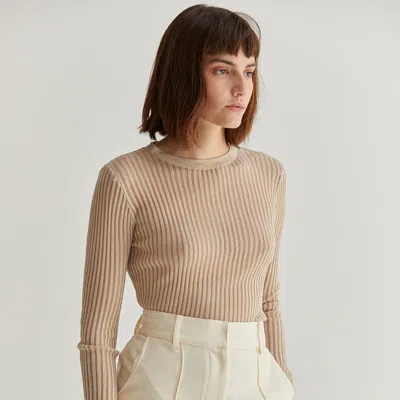 Crescent Tina Knit Top In Brown