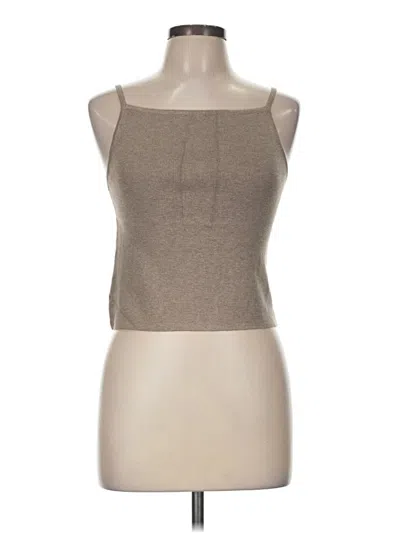 Pre-owned Crescent Tube Top Tan Strapless Neckline Tops In Brown