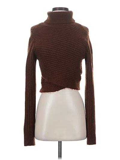 Pre-owned Crescent Turtleneck Sweater In Brown