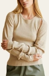 Crescent Two Piece Bolero Set Knit Top In Taupe