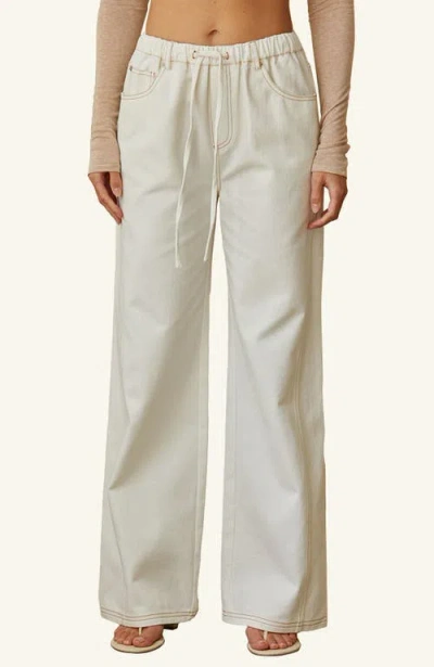 Crescent White Denim Pants