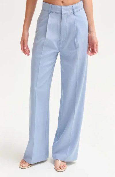 Crescent Wide Leg Trousers In Blue