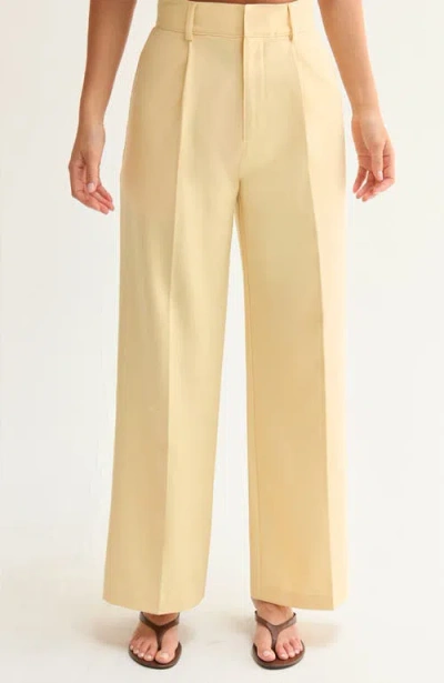 Crescent Wide Leg Trousers In Yellow