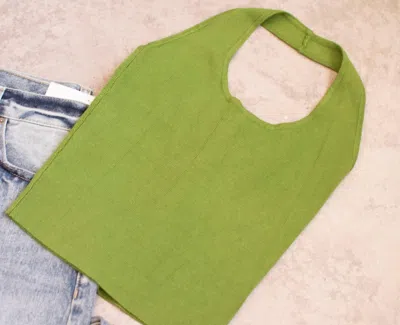 Crescent Women's Lucky Halter Top In Green