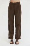 Crescent Wool Blend Cuffed Trousers In Espresso