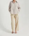 CRESCENT ZOYA VEGAN LEATHER PANTS IN BONE