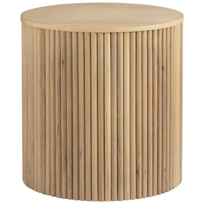 Crestview Collection 22.25" Brown Solid Wood Round Accent End Table