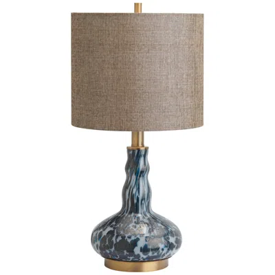 Crestview Collection 25.75" Glass And Metal Table Lamp With Linen Shade