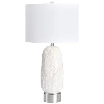 Crestview Collection 27" Ceramic Table Lamp With White Linen Drum Shade