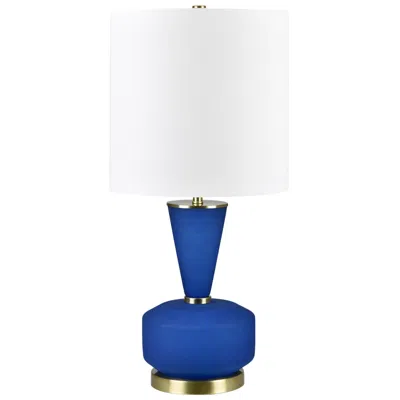 Crestview Collection 27.75"h Blue Glass Table Lamp