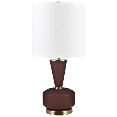 Crestview Collection 27.75"h Dusty Red Glass Table Lamp