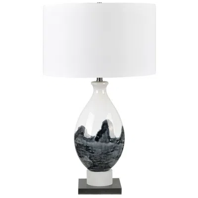 Crestview Collection 28.25." Ceramic Table Lamp With White Linen Drum Shade
