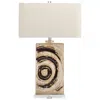 Crestview Collection 30" Ceramic Table Lamp With Crystal Base And Rectangular Linen Oat Shade