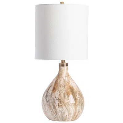 Crestview Collection 32.75"h Resin Table Lamp With Linen Shade In White