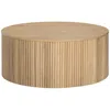 Crestview Collection 40" Brown Solid Wood Round Coffee Table_cocktail Table