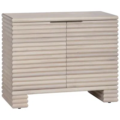 Crestview Collection 40 In. Cream Solid Wood 2 Door Media Credenza_accent Cabinet
