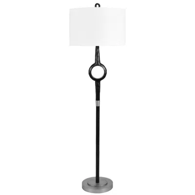 Crestview Collection 64.5" Black And Gold Sculptural Floor Lamp