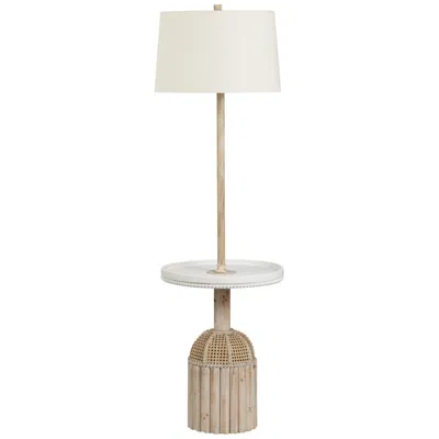 Crestview Collection 68"h Rattan Floor Lamp With Tray Table