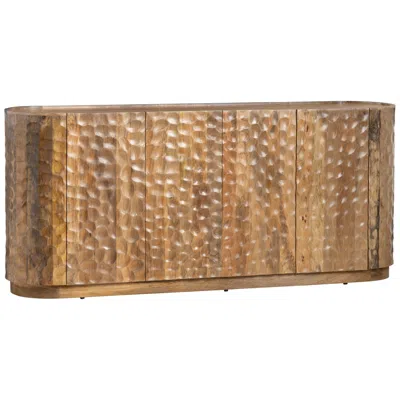 Crestview Collection 76 In. Brown Solid Wood 4 Door Media Credenza_sideboard