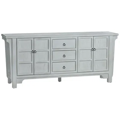 Crestview Collection 78" Soft Blue 4 Door 3 Drawer Media Credenza_sideboard