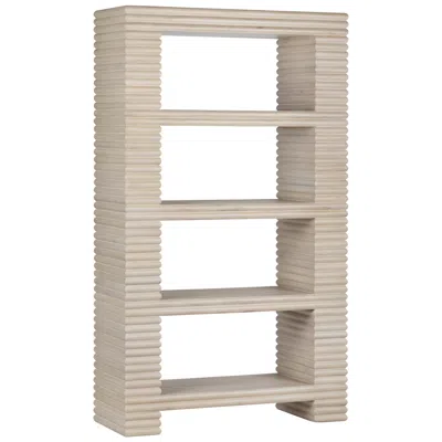 Crestview Collection 84.45 In. Cream Solid Wood 4 Shelf Bookcase In Neutral