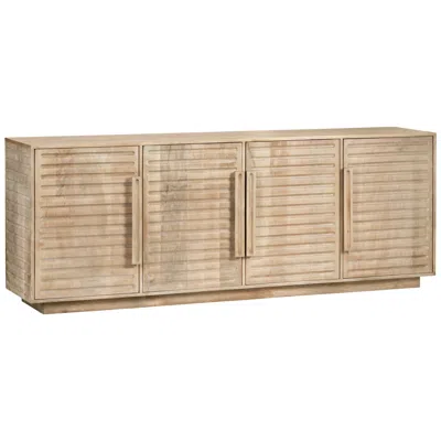 Crestview Collection 86 In. Brown Solid Wood 4 Door Media Credenza_sideboard
