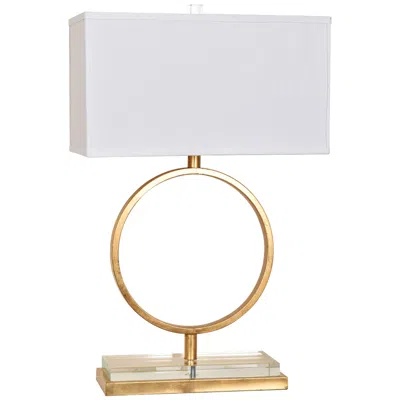 Crestview Collection Aldrich 29" Gold Leaf Open Ring Table Lamp