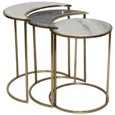 Crestview Collection Astronomy Gold Nested Tables Set Of 3
