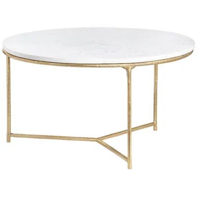 Crestview Collection Athens 32" Wide Round Cocktail Table In White