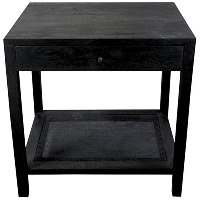 Crestview Collection Barbados Black Cane End Table
