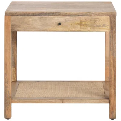 Crestview Collection Barbados27 1/2" Wide Brown Wood 1-drawer Side Table