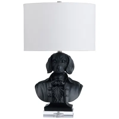 Crestview Collection Beauchamp Resin And Crystal Table Lamp - Black