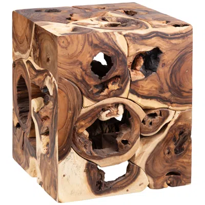 Crestview Collection Borneo Suar 20" Wide Brown End Table