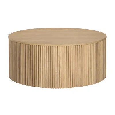 Crestview Collection Brown Solid Wood Round Coffee Table_cocktail Table