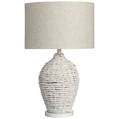 Crestview Collection Bulb Type A Light Natural Cream Cala Saona Table Lamp In Gray