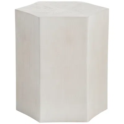 Crestview Collection Caspian Wooden End Table In White