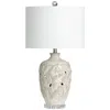 Crestview Collection Coastal Leaf Cream Ceramic Table Lamp