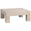 Crestview Collection Cream Solid Wood Square Coffee Table_cocktail Table