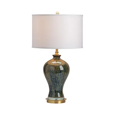 Crestview Collection Crestview Draper 29 3/4" Emerald Green And Gold Ceramic Urn Table Lamp
